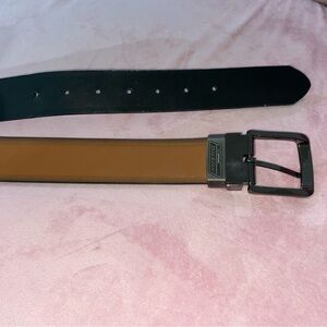 Men’s Dickies Leather Belt Size 34 Brown Tan Ombré Color with Black Inside Metal